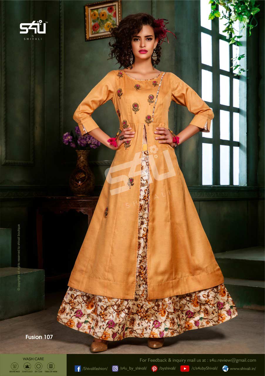 S4u By Shivali Fusion 2019 Fancy Kurti With Skirt And Plazzo S4u By Shivali Fusion 2019 Fancy Kurti With Skirt And Plazzo